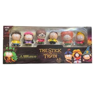 NIB South Park The Stick Of Truth Display Action Figures Set Of 6 Dolls T-634